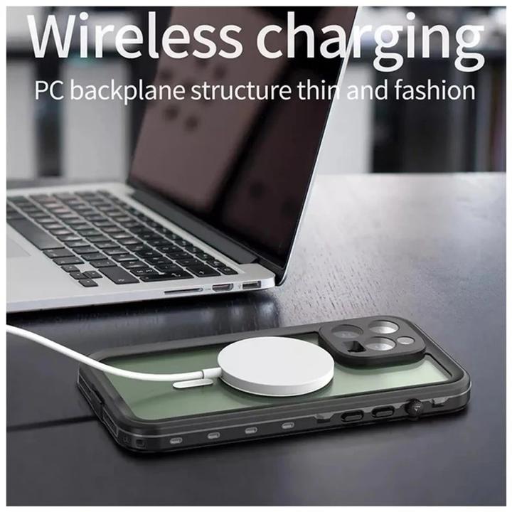 Produktbild Redpepper Apple iPhone 15 Pro - IP68 Dot+ Series Wasserdichtes Outdoor Case mit Magsafe, schwarz (Apple iPhone 15 Pro)