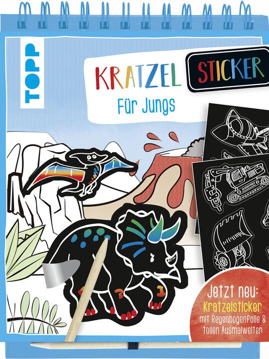Image du produit Livre d'autocollants à gratter pour les garçons
