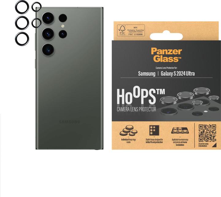 Produktbild PanzerGlass Hoops Camera Lens Protector (1 Stück, Samsung Galaxy S24 Ultra)