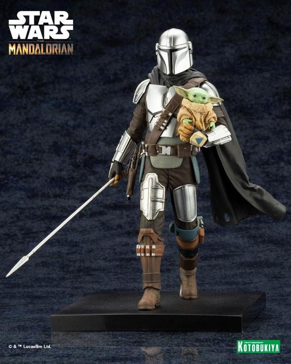 Produktbild Kotobukiya Star Wars The Mandalorian statuette PVC ARTFX 1/10 Mandalorian & Grogu with Beskar Staff 18 cm