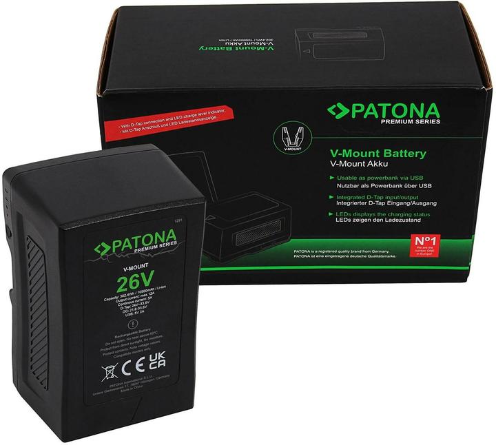 Actual product image Patona Premium battery V-Mount 26V 302Wh (Rechargeable battery)