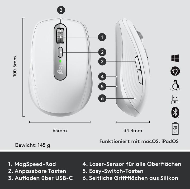Logitech MX Anywhere 3 (Kabellos)