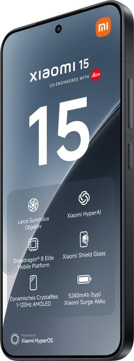 Actual product image Xiaomi 15 (256 GB, Black, 6.30", Dual SIM, 50 Mpx, 5G)