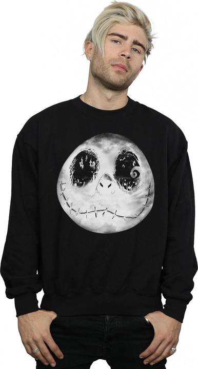 Actual product image Disney Mens Nightmare Before Christmas Jack Moon Face Sweatshirt (4XL)