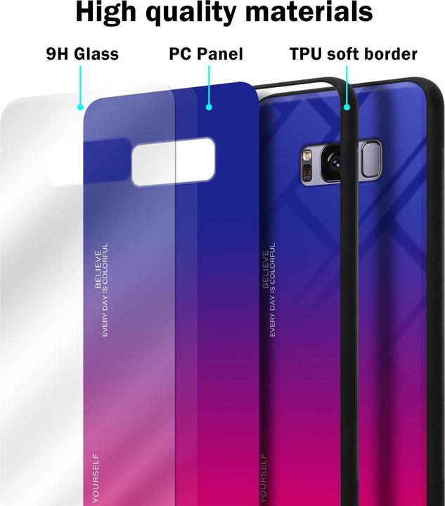 Productafbeelding Cadorabo TPU 2 kleuren glasdekking (Samsung Galaxy S8+)