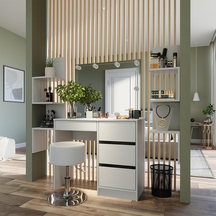 Produktbild Vicco Eckregal Paolo, Weiss, 28 x 116.4 cm 2er Set