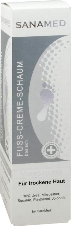 Actual product image Sanamed Foot Cream Foam Microsilver (Foot cream & foot gel, 150 ml)