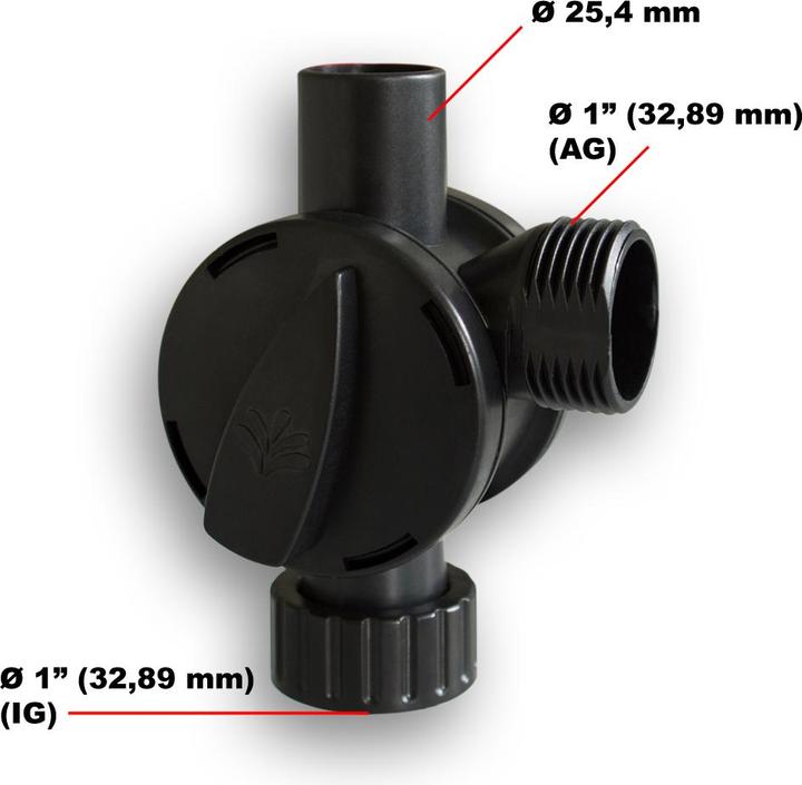 Actual product image SunSun CHJ-2003-6003 Adjustable Tee Connector T-piece for Fountain Pond pump