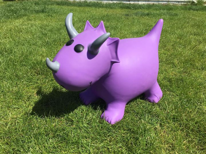 Actual product image Happy Hopperz Triceratops Dino