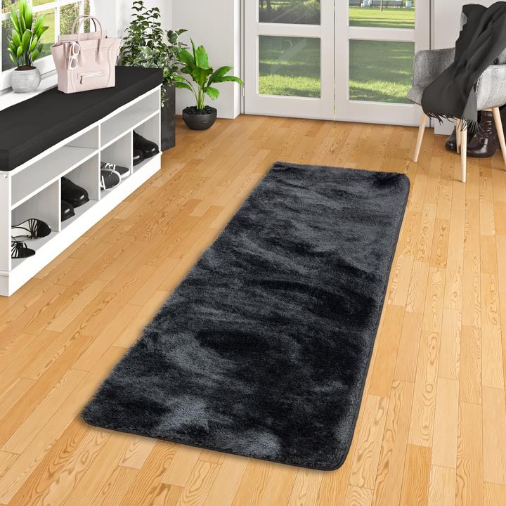 Produktbild Snapstyle Hochflor Shaggy Teppich Feeling Mix Läufer (100 x 200 cm)