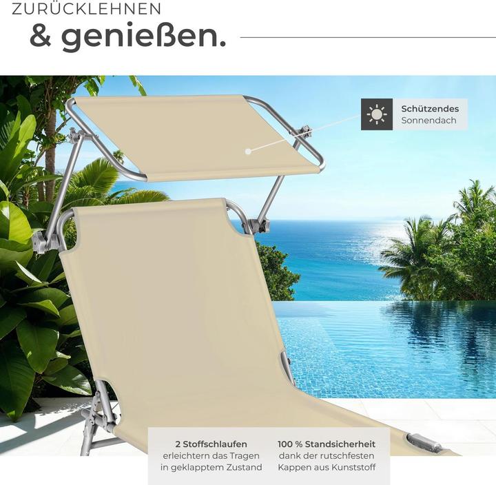 Immagine prodotto tectake Lettino da giardino (190 cm)