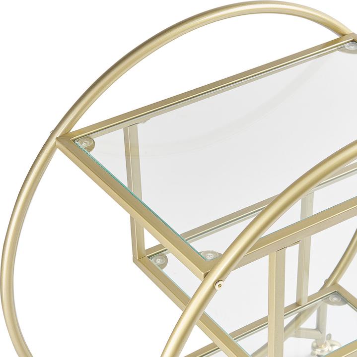 Image du produit Beliani Chariot de service métal / verre or 3 plateaux COLTON
