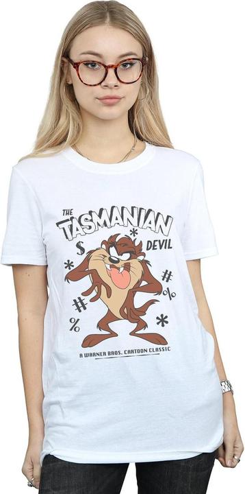 Image du produit Looney Tunes Diable de Tasmanie Coton Vintage Boyfriend TShirt (L)