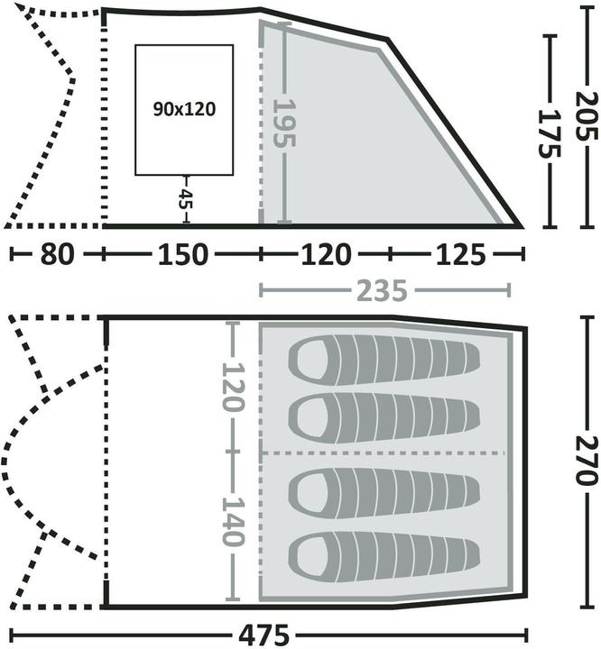 Produktbild Eureka! Poso Creek BTC RS Tent (4 Personen)