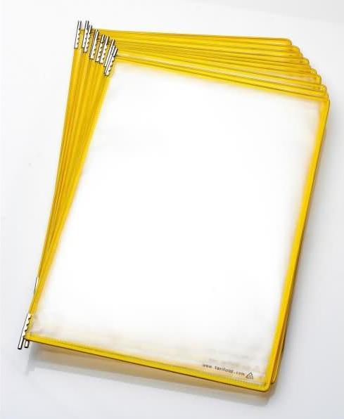 Tarifold 20 display boards with 5 clip-on tabs Candy Line DIN A4 orange, top opening