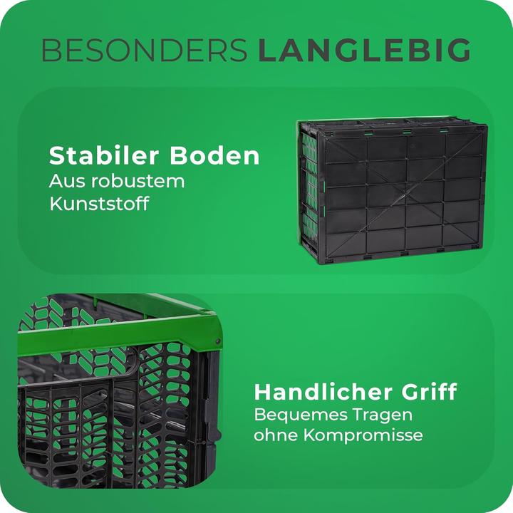 Actual product image Novaliv Folding boxes foldable stable green 6pcs.