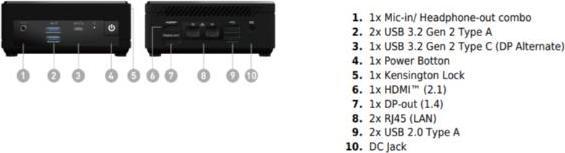 Produktbild MSI Mini-PC Barebone-Würfel Intel (Intel N100)