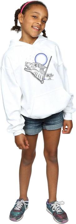 Actual product image Girls Werewolf Line Art Hoodie (140, 146)
