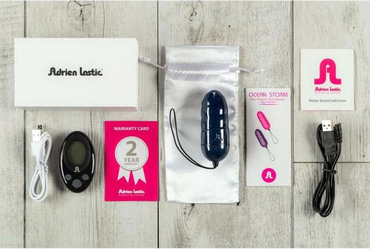 Actual product image Adrien Lastic Egg Rechargeable with Remote Control Ocean Storm