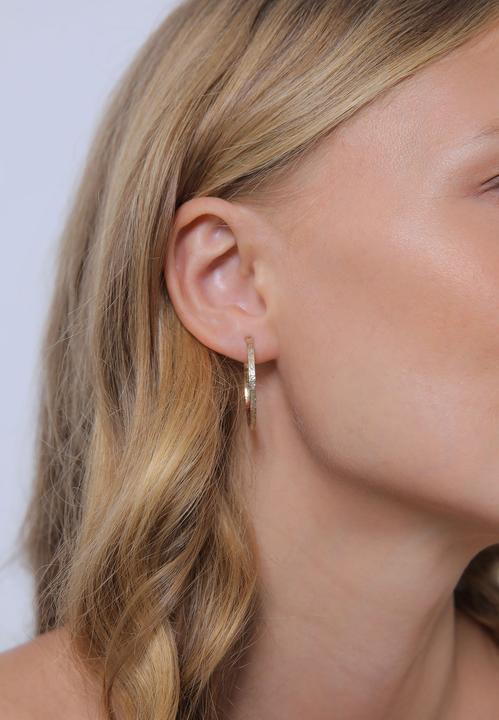Image du produit Elli Creolen mit Stecker Basic Hammerschlag (Argent Sterling)