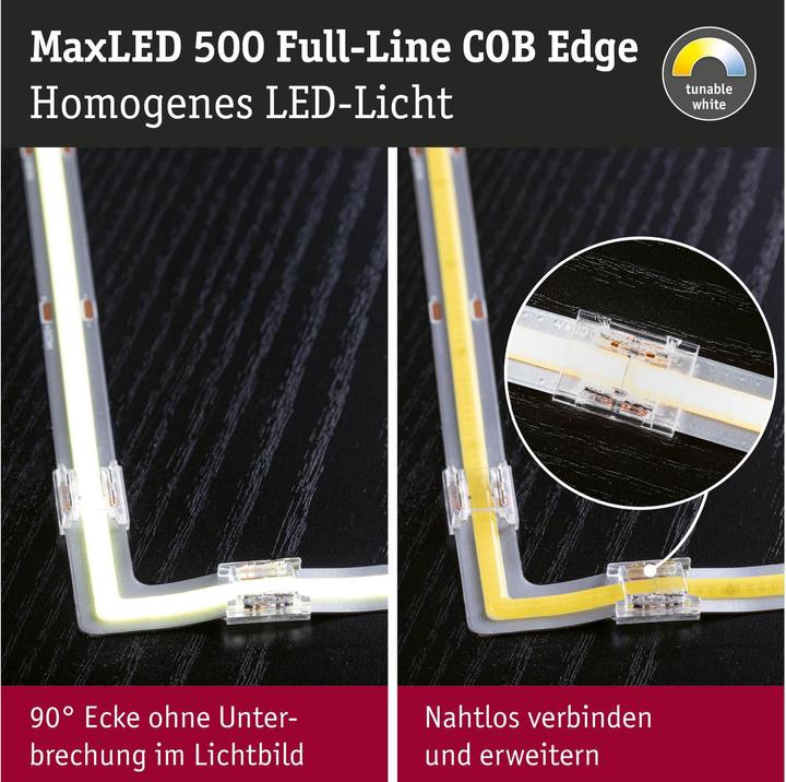 Immagine prodotto Paulmann MaxLED 500 angolo striscia COB a linea intera (Bianco, 3 cm, Interno)