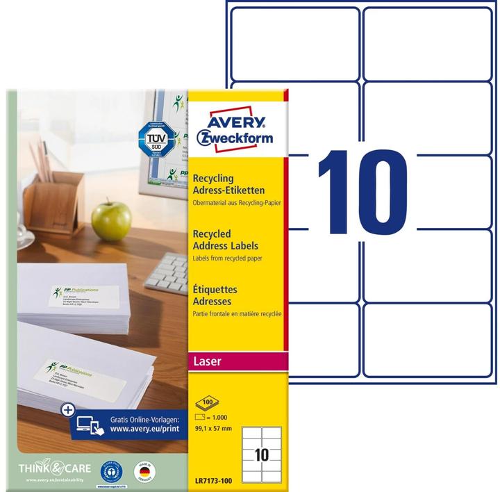 Avery Recycling Adress-Etiketten