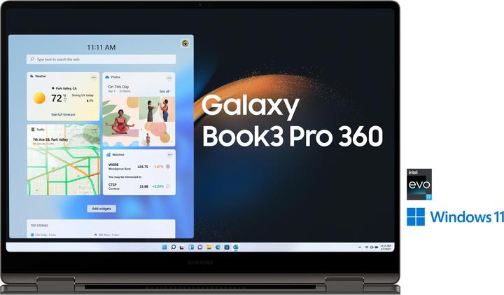 Actual product image Samsung Galaxy Book3 Pro 360 (16", Intel Core i7-1360P, 16 GB, 512 GB, DE)