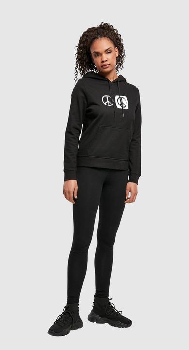 Actual product image Merchcode Ladies Peace - Double Peace Black Basic Hoody - 161625 (XS)