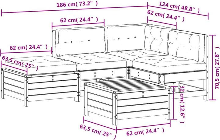 Actual product image VidaXL 10-piece garden lounge set with cushions