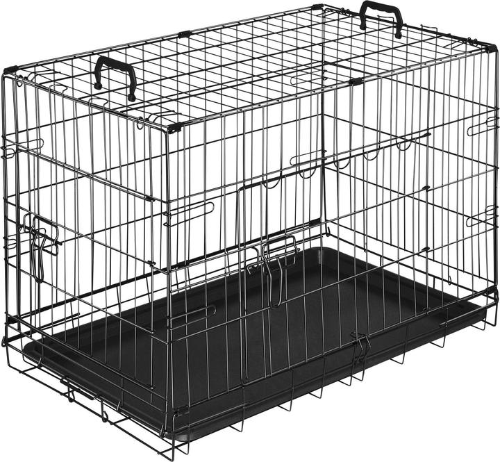 Immagine prodotto tectake Gabbia a griglia per cani Luna, pieghevole, con 2 porte (Cane, Pieghevole)