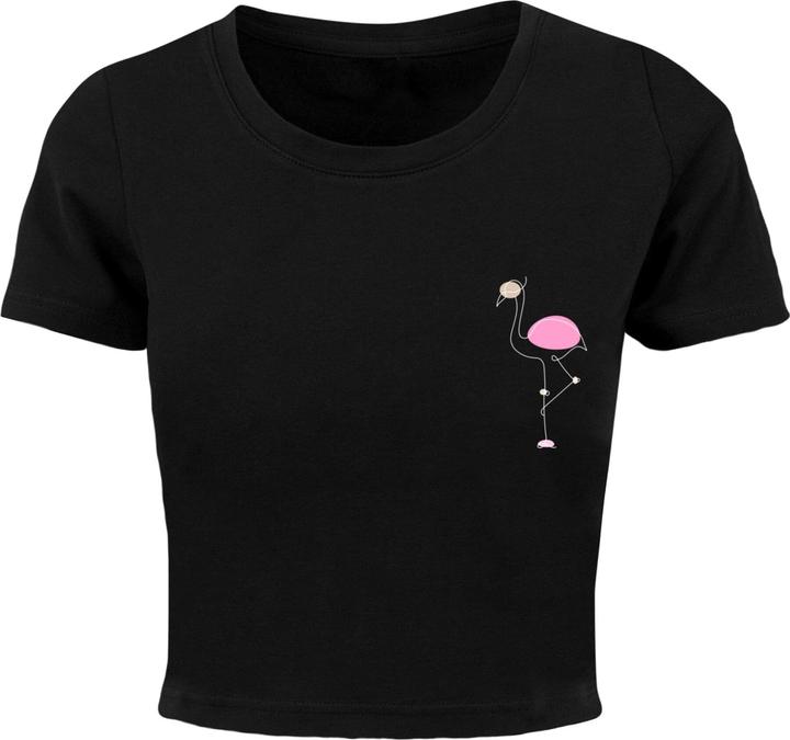 Actual product image Merchcode Ladies Flamingo Cropped Tee - 118455 (XS)