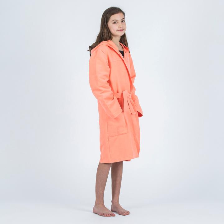 Actual product image Nabaiji Children's bathrobe microfibre compact - coral (6, 7, 8)