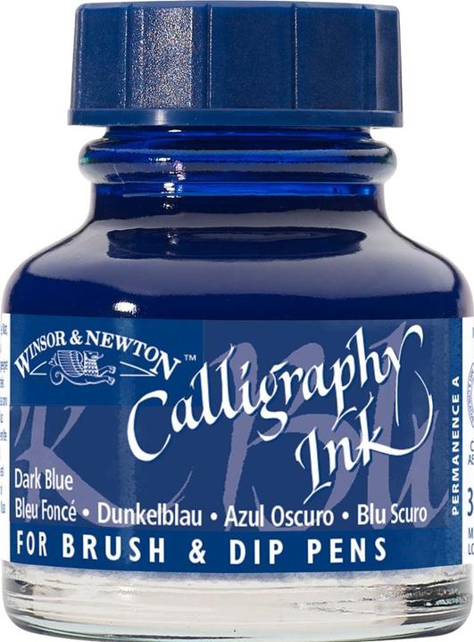 Winsor & Newton Ink Calligraphy Ink dark (Inkwell, Blue, 30 mm)