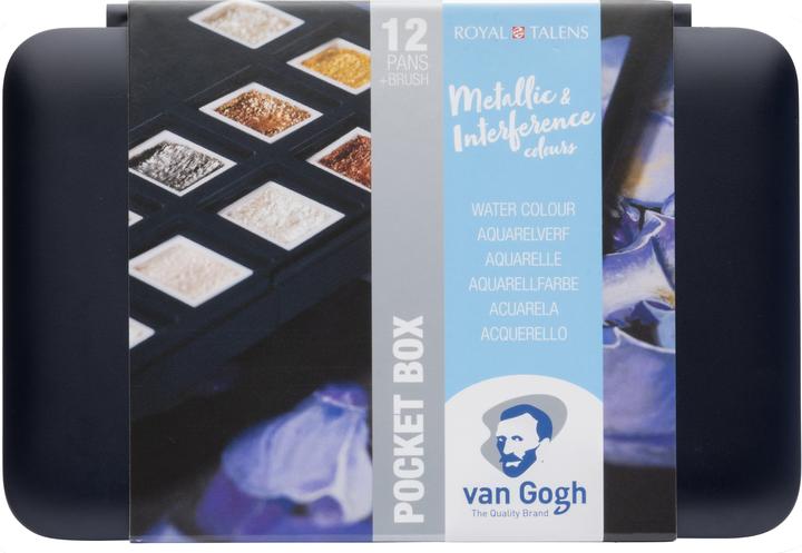 Actual product image Van Gogh Watercolour Pocketbox Metallic 12 (Multicoloured)