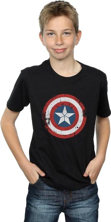 Actual product image Boys Captain America Civil War Distressed Shield T-Shirt (140, 146)