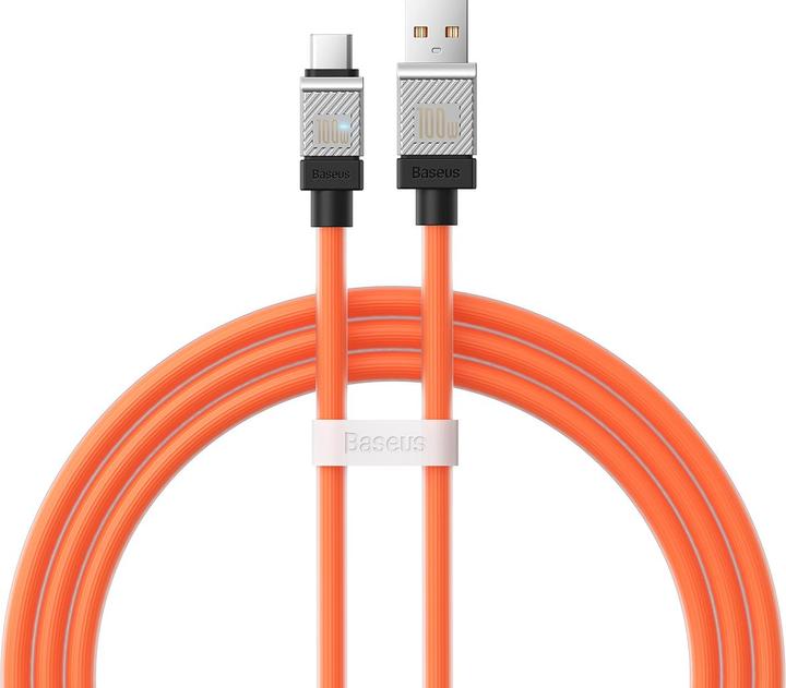 Actual product image Baseus Cable USB do USB-C CoolPlay 100W 1m (orange) (1 m, USB 3.0)