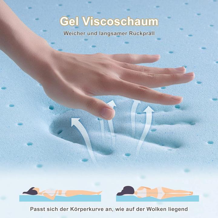 Immagine prodotto Bedstory Gel-Matratzentopper, Härtegrade H2 & H3 (90 x 200 cm)