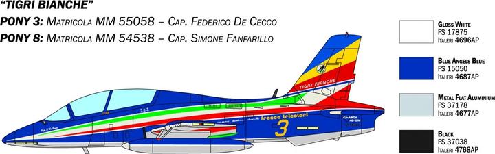 Produktbild 1:72 3er Set Aermacchi MB-339 PAN 60Jah.