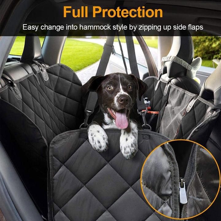 Produktbild Novidarte Auto Hundedecke Wasserfest mit Reissverschluss & Sichtfenster (Hund, Atmungsaktiv, Waschbar, Faltbar)