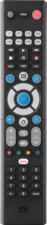 Actual product image One for All URC 1281 Essence 8, black (Universal remote control, Infrared)