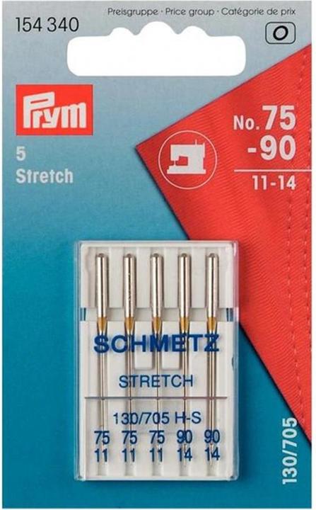 Produktbild Prym Nähmaschinennadel Stretch Nr. 75 + 90, 5 Stück