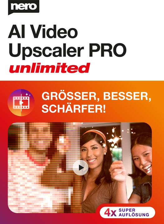 Actual product image Nero AI Video Upscaler Pro Unlimited Download Code (1 User, 1 Devices/Users, unlimited)