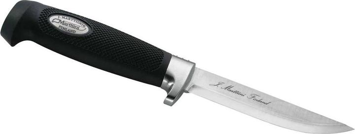 Marttiini Coltello Condor, lama in acciaio cromato, 12 cm, manico in gomma, fodero in pelle