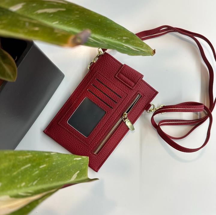 Produktbild PhoneLook Elegantes umhänge Etui universel für Smartphone bis 6.7 Zoll aus mit Brieftasche (Apple iPhone 15)