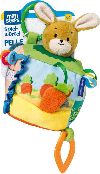 Actual product image Ravensburger ministeps 4584 Pelle play cube, cuddly soft activity cube with crackling foil and