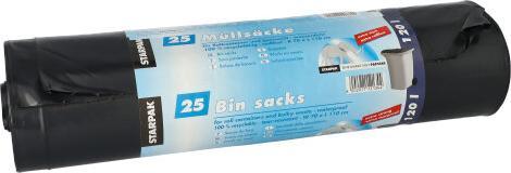 Actual product image Papstar Waste bag 120 l, 25 pieces, grey (25 x, 120 l)