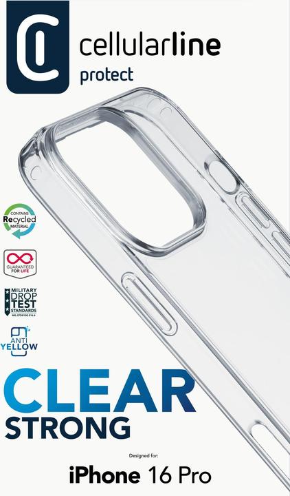 Produktbild Cellularline Clear Strong Case (Apple iPhone 16 Pro)