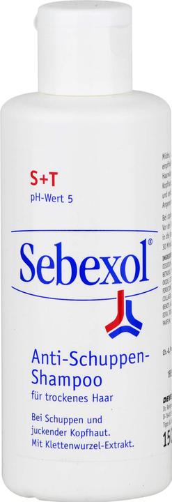 Actual product image Sebexol S+T Shampoo Anti-Dandruff for Dry Hair, 150 ml Shampoo (150 ml, Liquid shampoo)
