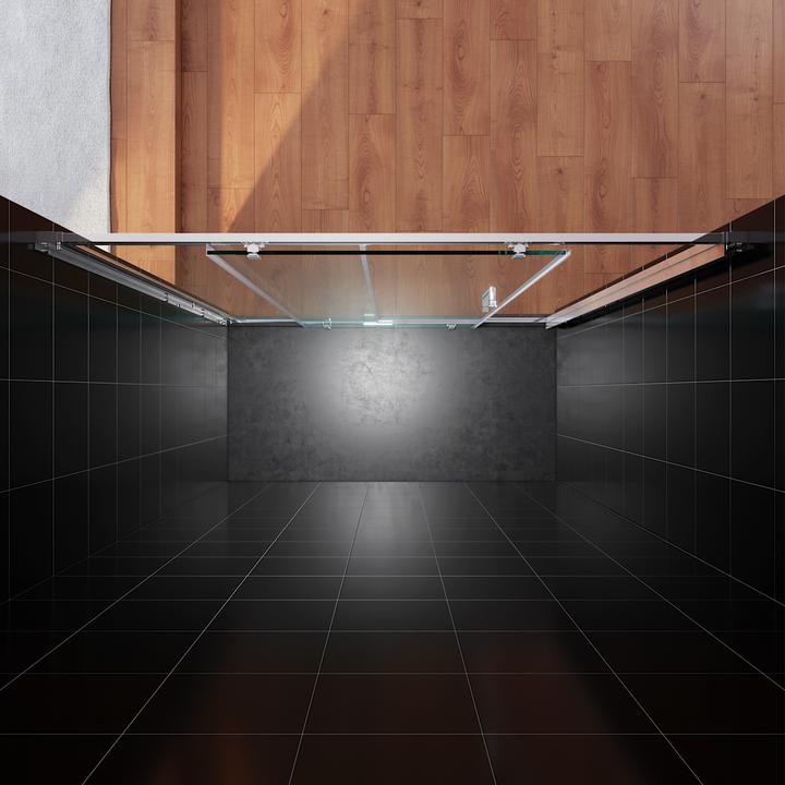 Image du produit SONNI Duschabtrennung Nischentr Duschtren 150 x 185cm Duschtr Glas ESG 5mm (170 cm, 185 cm)