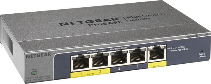 Actual product image Netgear Gs105pe-10000s (5 ports)